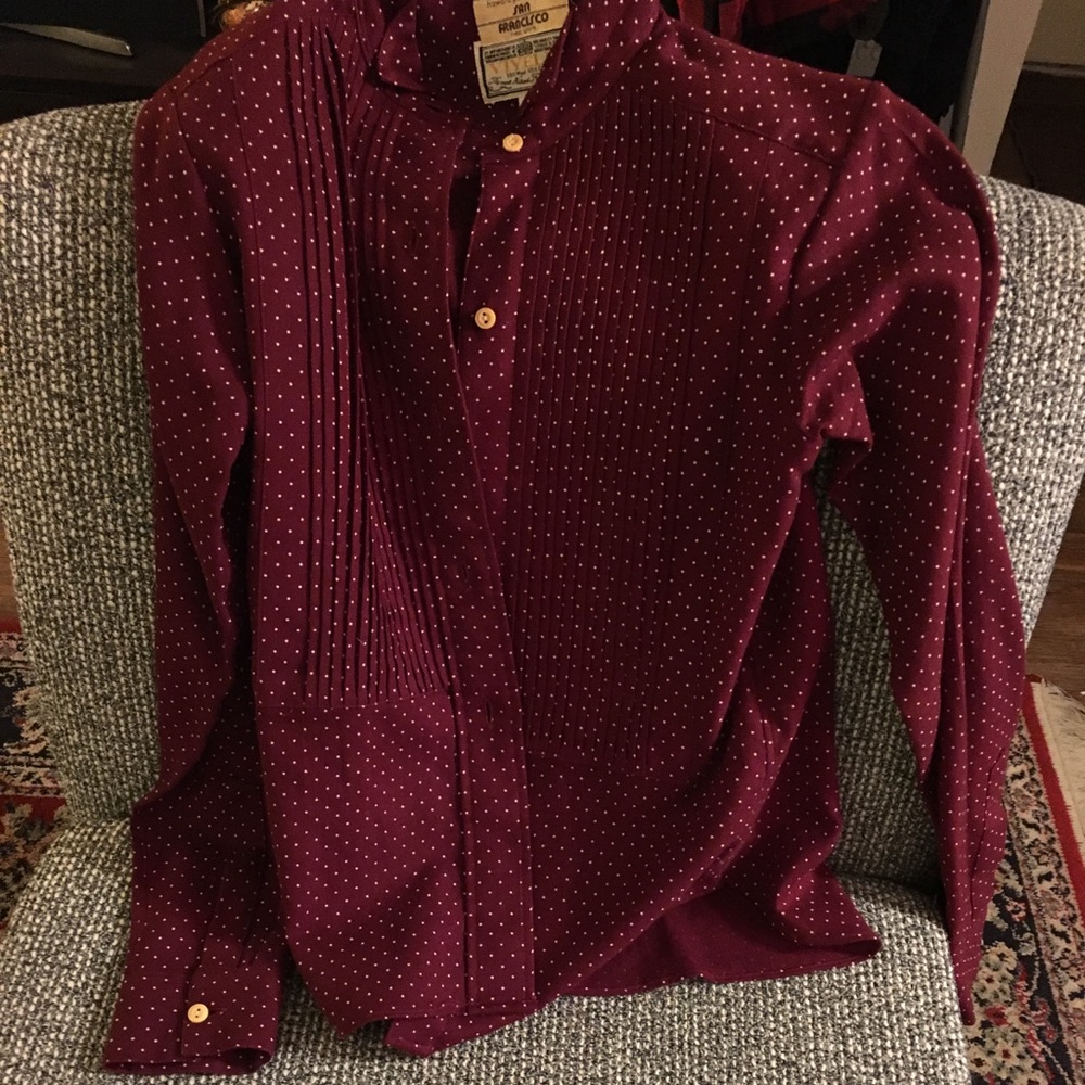 Vintage burgundy button up